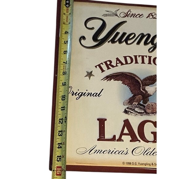 Vtg 1996 Yuengling Traditional Lager Beer Bar Pub Metal Advertisement Sign 16" - Picture 5 of 7